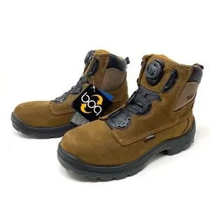 MEN\'S WORK BOOTS GENUINE LEATHER ZIP UP BROWN 1216 MEN main image 3